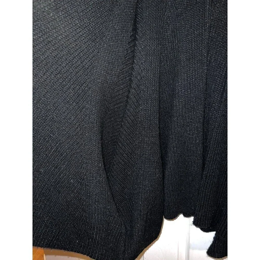 URBAN OUTFITTERS Women’s Sweater Black Chunky Knit Oversized Cocoon Cardigan OS